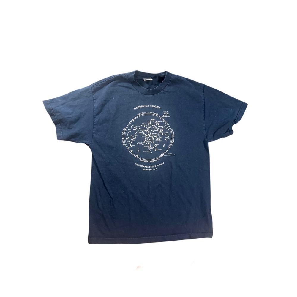 Smithsonian Institution Air and Space Museum Star Chart T-Shirt Navy Blue L